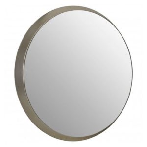 Athens Round Wall Bedroom Mirror In Silver Frame