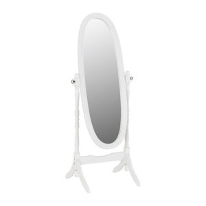Corrie Floor Standing Cheval Dressing Mirror In White