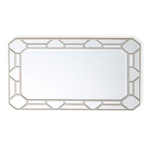 Dominga Rectangular Wall Mirror In Silver Finish