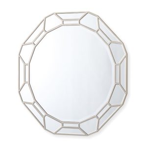 Dominga Round Wall Mirror In Silver Finish