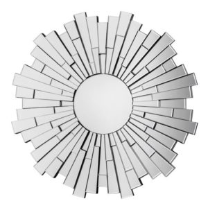 Glitacoz Large Round Wall Mirror In Silver