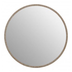 Siskin Round Wall Bedroom Mirror In Antique Silver Frame