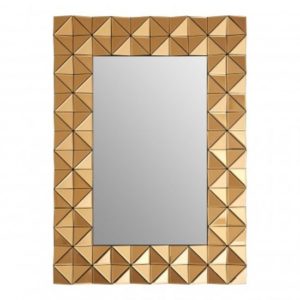 Soma Rectangular Wall Bedroom Mirror In Smoked Copper Frame