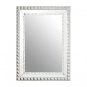 Tariku Rectangular Wall Bedroom Mirror In Silver Frame