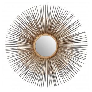 Templars Round Wall Bedroom Mirror In Bronze and Gold Frame