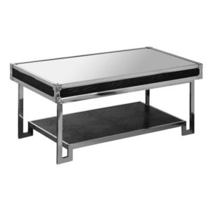 Medio Mirror Effect Top Coffee Table With Metal Frame
