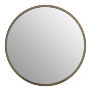 Athens Large Round Wall Bedroom Mirror In Silver Frame