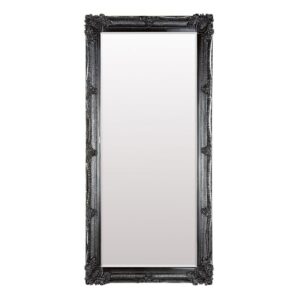 Wickford Large Rectangular Leaner Floor Mirror In Black