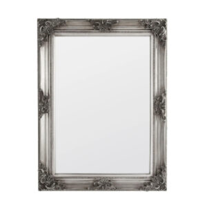 Cullowhee Glass Rectangular Wall Mirror In Pewter Frame