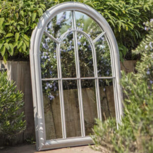 Laramie Outdoor Mirror In Distressed Grey